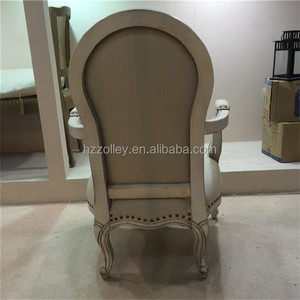 Français vintage nailhead rembourrés <span class=keywords><strong>fauteuils</strong></span>, Nuit en bois <span class=keywords><strong>fauteuils</strong></span> <span class=keywords><strong>club</strong></span>, Lin accoudoir chaise attente - Product Image 3