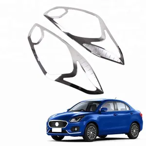 Head Lamp Cover Front Head Lamp Light Surrounds Cover Trim For Maruti Suzuki Swift Dzire 2017 CHROME ACCESSORIES