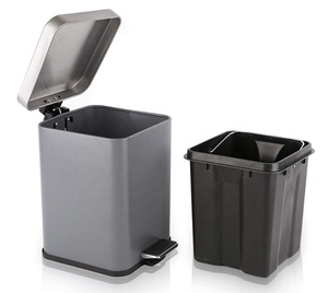 Chất Lượng Cao Chất Thải Bin Với Nhà Vệ Sinh Bàn Chải toliet Chủ Set Kim Loại Bàn Chải Đặt Phòng Tắm Thùng Rác Có Thể - Product Image 5