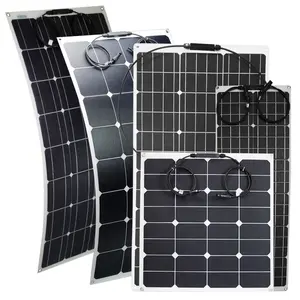 ETFE太阳能电池板100W 120W 130W 150W柔性太阳能电池板套件，用于带电缆的船顶