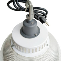 Plafonnier industriel 16'' 19'' pour entrepôt, support PC, douille E27 E40, pour ampoules CFL LED, luminaire High Bay avec crochet et prise