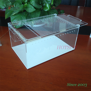 Maisons plastique pour animaux domestiques, Structure en acrylique, boîte d'élevage, petit boîtier transparent pour araignée, pour Reptile - Product Image 5
