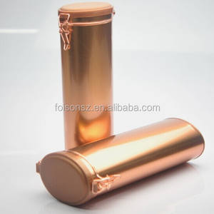 Emballage de thé de qualité alimentaire Boîte en fer blanc hermétique de couleur cuivre Boîte en métal recyclable - Product Image 2