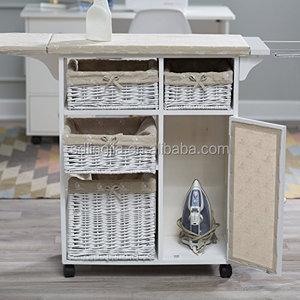 Meubles de maison Planche À Repasser À Repasser En Bois Armoire Avec Tiroir En Osier - Product Image 2