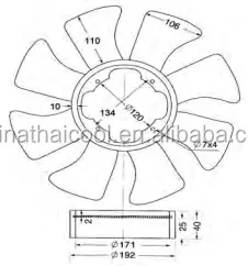 Auto Engine Fan Truck Cooling System Parts Universal Electronic Condenser Fan Motors Universal Fan Blade