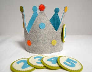 Corona de princesa de fieltro de cumpleaños para niños, corona de princesa de Príncipe dorado, gran oferta - Product Image 5