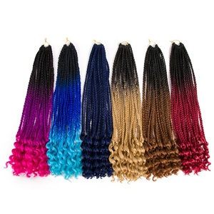 Synthétique Cheveux Sénégalais Torsion <span class=keywords><strong>Crochet</strong></span> Tresses Cheveux 1 Pcs/Lot 100 g/Pc 60CM 22 Racine Ombre Tressage Cheveux Extensions - Product Image 1