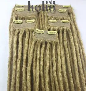 고품질 사람의 모발 dreadlocks 크로셰 뜨개질 머리에 있는 18 인치 금발 클립