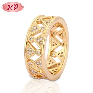 טבעות אצבע האופנה אלגנטי נשים תכשיטי חתונה טבעת זהב תוצרת סין