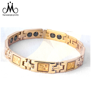 Men Luxury Black Gold <strong>Magnetic</strong> Blood Pressure <strong>Therapy</strong> <strong>Bracelet</strong> - Product Image 2