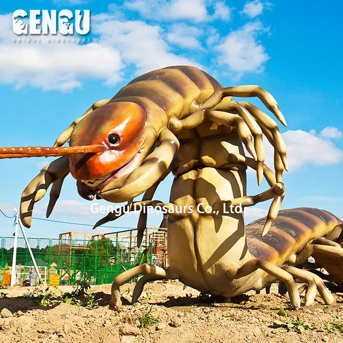 Amusement park large animatronic centipede model for sale