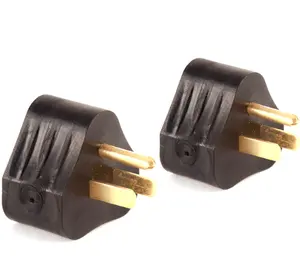 RV Electrical Adapter 15 Amp Male to 30 A Female Plug Triangle Grip Motorhome NEMA 5-15P to NEMA TT-30R