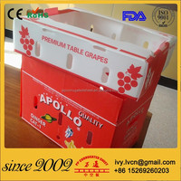 Boîte en carton ondulé pliable et réutilisable à prix d'usine pour l'emballage des raisins
