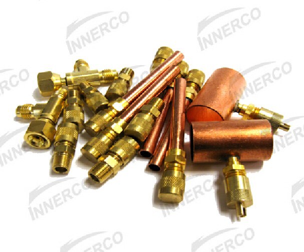 В комплекте с сердечником клапана, высококачественный медный допусковой клапан 1/2 1/4 3/8 R134a