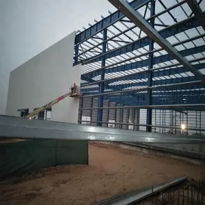 Prefabrik endüstriyel fabrika inşaat tasarım metal depo çelik yapı