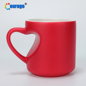 Chất Lượng Cao Bất Thường Gốm Hình Trái Tim Màu Sắc Thay Đổi Ma Thuật <span class=keywords><strong>Mug</strong></span> - Product Image 3