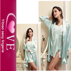 Charmeuse परिवार मिलान पजामा सेक्सी रेशम सेट रात - Product Image 3