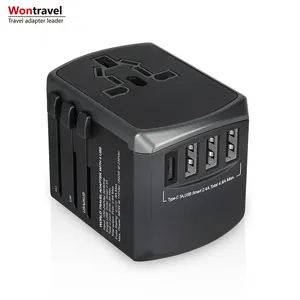 Wontravel USB-C adapter universal travel charger power adaptor socket EU AUS UK US plugs