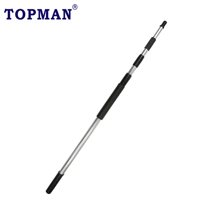 TOPMAN 4.5 meter aluminum extension pole 4 sections telescopic pole for paint roller brush and for cleaning