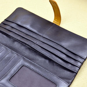 Miglior Reale <span class=keywords><strong>Nero</strong></span> Mens Cuoio Supporto di Carta Del Raccoglitore Del Raccoglitore Sottile Donne 3445 - Product Image 4