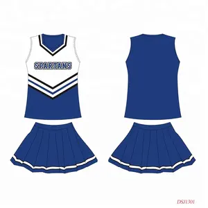 OEM Custom Sublimation Cheerleading Uniforms Kids Performance Wear Design Cheerleading Dress Children Skirt
