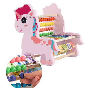 Abaco Matematica Giocattoli Educativi Strumenti Musicali Unicorno All'aperto Xilofono Di Legno Per I Bambini - Product Image 3