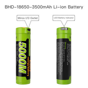 Rechargeable battery 5000 <strong>3</strong>,7 18650 3500 mAh Power Bank USB port LED light external battery LED charger - Product Image 4