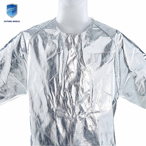 <span class=keywords><strong>Delantal</strong></span> <span class=keywords><strong>aluminizado</strong></span> ignífugo 800 grados Resistencia al aceite traje de trabajo de seguridad Bata de seguridad resistente al calor - Product Image 6