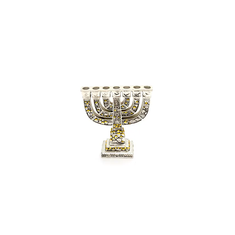 large classic menorah 7 tribes of Israel