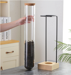 대나무 lidclear 큰 유리 항아리 향신료 테스트 튜브 랙 - Product Image 5