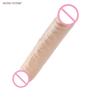 12'' Realistische PVC Zachte Dubbelzijdige <span class=keywords><strong>Dildo</strong></span> voor Homoseksuele Vrouwen 100% Waterdicht Seks Speelgoed Fetish CE Gecertificeerd - Product Image 4