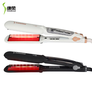 Plancha de pelo de turmalina de 2 pulgadas, plancha plana de vapor e infrarrojos, placa fría infrarroja ultrasónica, proveedor de oro - Product Image 1