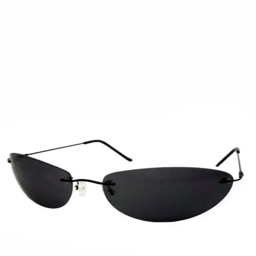 Matrix Neo Stil Sonnenbrille Randlose Rauch Objektiv für mann KR108