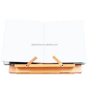 나무 대나무 테이블 이젤 책/패드/노트북 스탠드 독서, 요리 책 홀더 스탠드 - Product Image 3