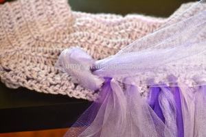 Abito da festa per bambina con motivo floreale, abiti per bambini, design di vestiti per bambina, abito tutù all'uncinetto per bambina - Product Image 5