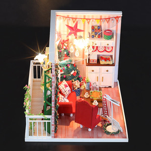 Casas de muñecas de madera en miniatura, kit de muebles DIY a escala <span class=keywords><strong>1</strong></span>:24, nuevo <span class=keywords><strong>juguete</strong></span> barato - Product Image 4
