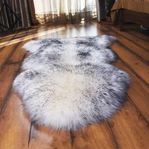 <span class=keywords><strong>Tapis</strong></span> <span class=keywords><strong>de</strong></span> <span class=keywords><strong>chambre</strong></span> en laine véritable et peau <span class=keywords><strong>de</strong></span> mouton, moelleux, à poils longs, pour chevet et coussin <span class=keywords><strong>de</strong></span> canapé, <span class=keywords><strong>tapis</strong></span> en fourrure blanche pour salon et prière - Product Image 1