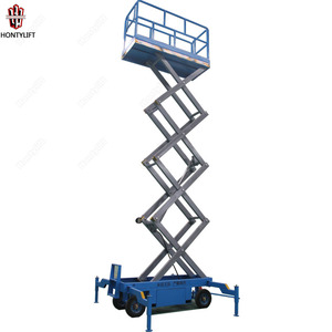 2025 HONTYLIFT 8 m 1T fornitore della cina CE a buon mercato mobile forbice ascensore martinetti idraulici - Product Image 2