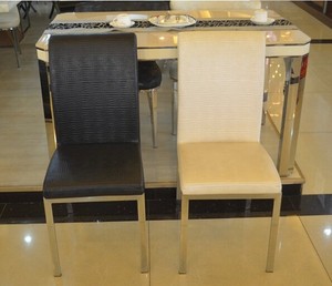 Hotel Retro <span class=keywords><strong>Neo</strong></span> <span class=keywords><strong>Classical</strong></span> European Silla de comedor Silla de negociación de ocio Silla de comedor de acero inoxidable tapizada - Product Image 3