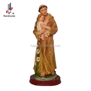 Vente en gros Saint-François avec oiseaux Artisanat religieux Modèle d'ange en résine pour la décoration de la maison Style artistique - Product Image 5