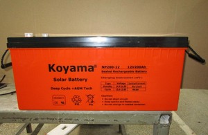 KOYAMA 200ah 12V VRLA AGMバッテリーUPSバッテリー充電式蓄電池 - Product Image 2