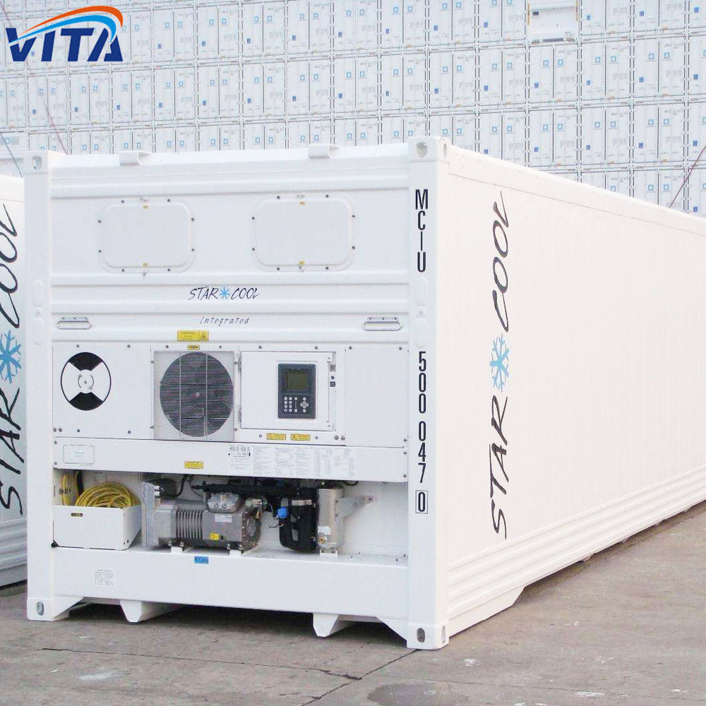 40f  リーファーコンテナ Isoブランドの新しい40フィート40hqリーファー冷蔵コンテナ (ビタ付き