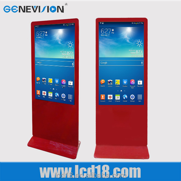 Напольные модели красный цвет TFT LCD привлекательной рекламы сми