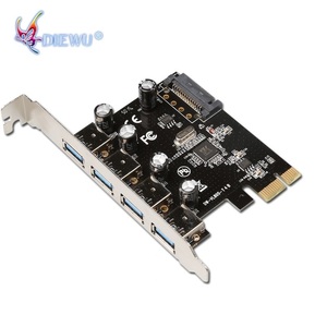Thâm quyến Diewu <span class=keywords><strong>PCIe</strong></span> x1to <span class=keywords><strong>USB3.0</strong></span> 4 port multiplier thẻ của máy tính với sata điện suppout - Product Image 4