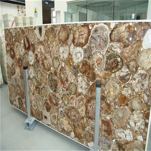 ألواح حجر خشبي متحجر بني اللون للبيع بالجملة - Product Image 4
