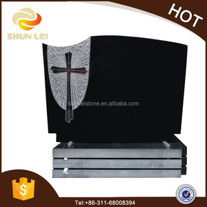 Lapide in Granito Nero Assoluto Naturale Tradizionale Europea Lucidata a 95 Gradi per Cimitero - Product Image 3