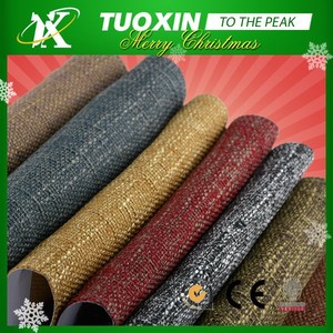 Tissus de rideaux en faux lin durables, tissu résistant au feu pour canapé, fabrication turque - Product Image 2