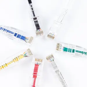 Rj45 स्लिम cat6a पैच कॉर्ड ईथरनेट केबल के साथ बूट