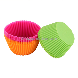 <span class=keywords><strong>Silicone</strong></span> Fodere Del Bigné Rotonda Casi Riutilizzabile Cottura Tazze Della Focaccina Stampi Set - Product Image 4