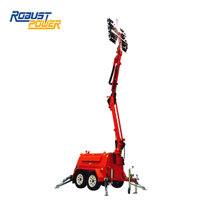 Mastro hidráulico Holofotes construção mobile light <span class=keywords><strong>tower</strong></span> Gerador diesel